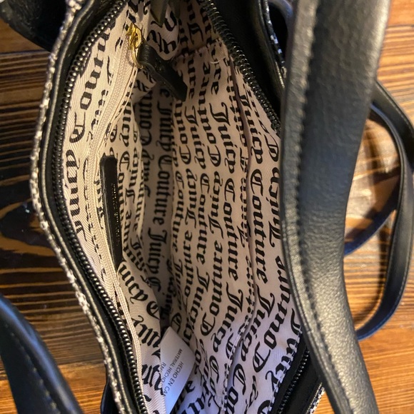 Juicy Couture Crossbody black/gray double handles adjustable strap 11 x 7 in - Picture 4 of 10